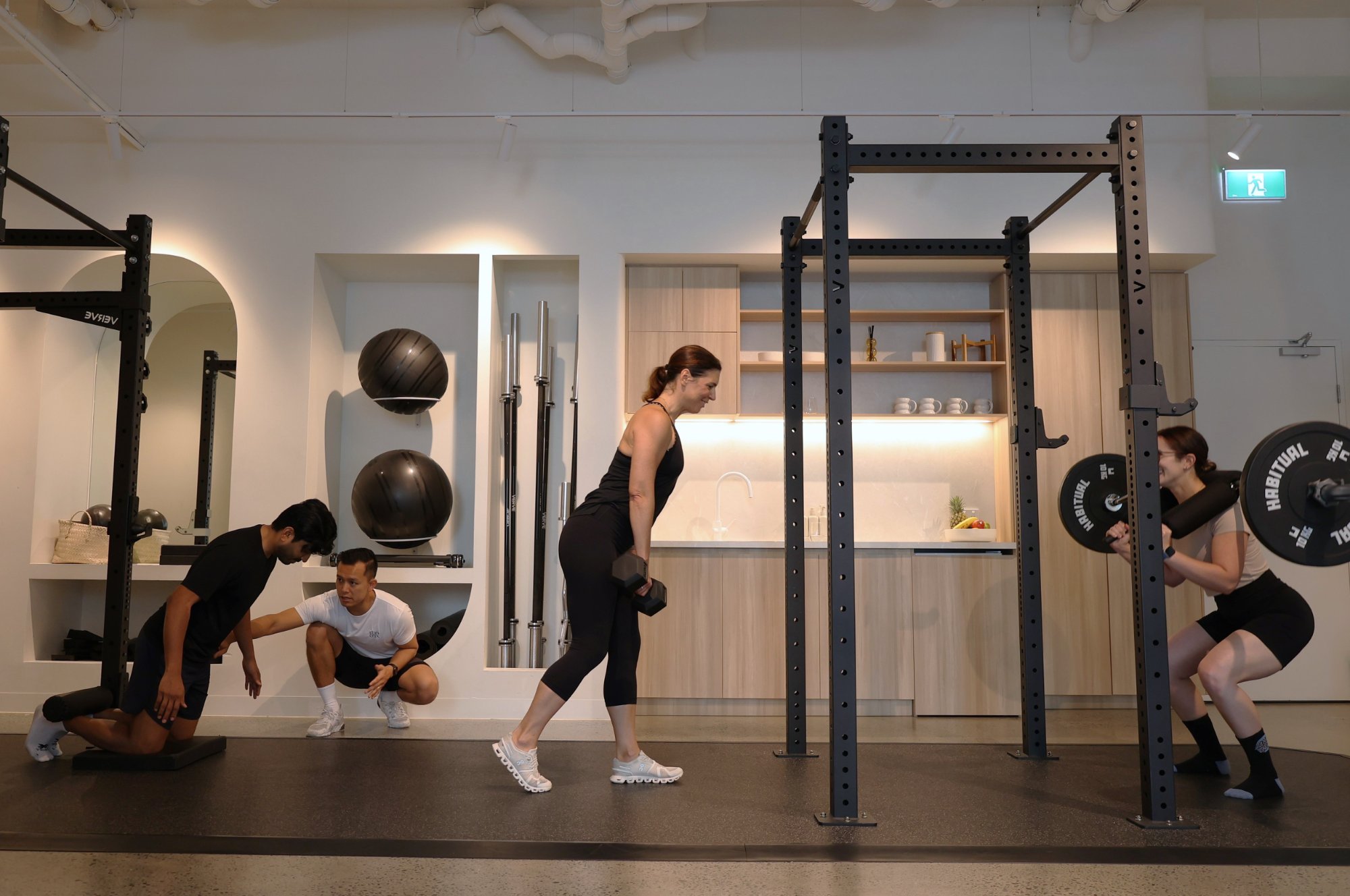 A semi-private coached session in progress at Club Crux